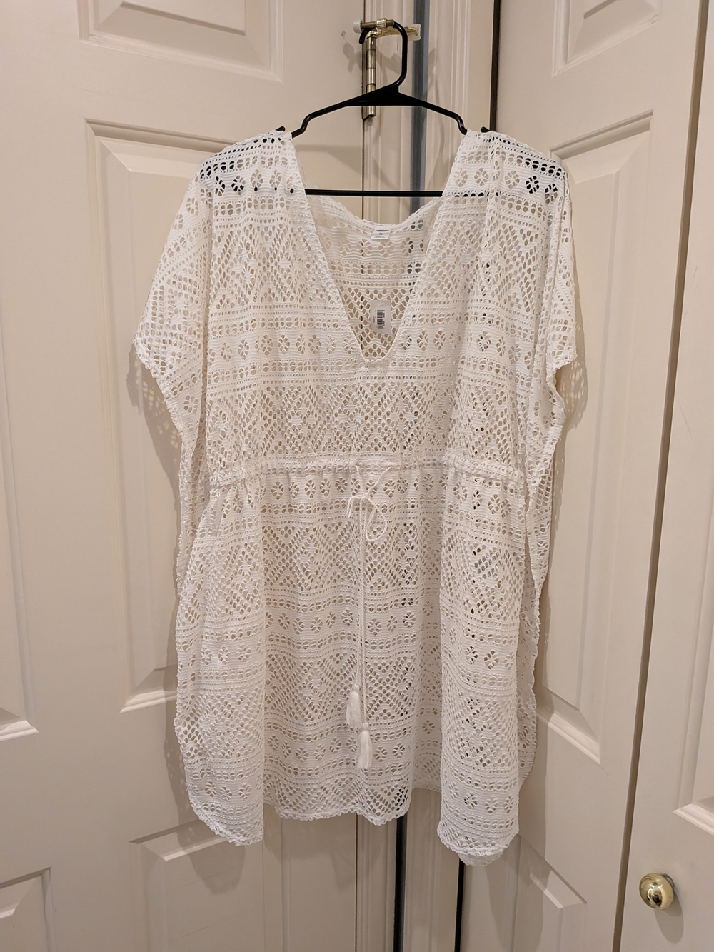 Old Navy White Crochet Swim Coverup